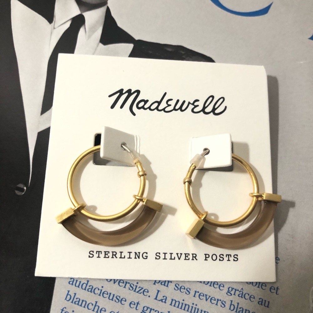 Madewell Resin Sliding Hoop Earrings